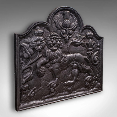 Antique relief fire back - relief,