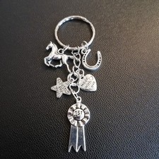 HORSE PONY LOVER KEYRING EQUESTRIAN DRESSAGE RACES RIDER SHOW JUMPING XMAS GIFT 