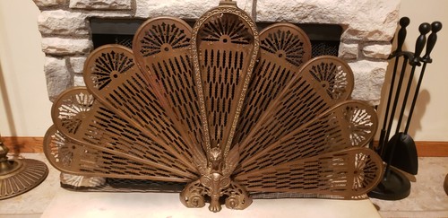 Vintage brass art deco peacock - vintage,