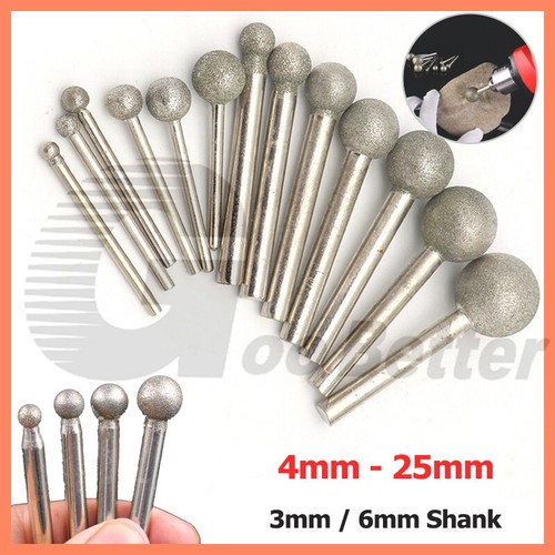 25mm ball round diamond burr - 4-25mm,