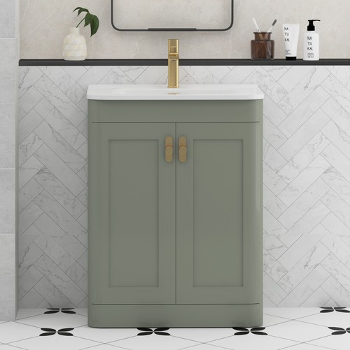 600 800mm sage green vanity - 600/800mm,