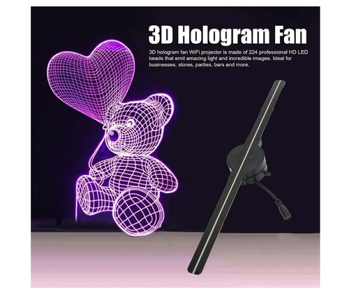 Hologram led fan projector - 3d,