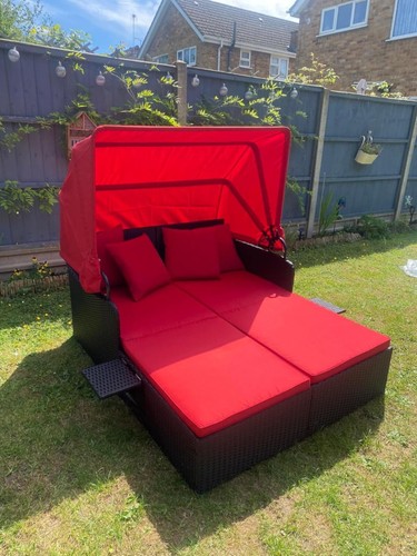 Outdoor rattan daybed patio - outdoor,