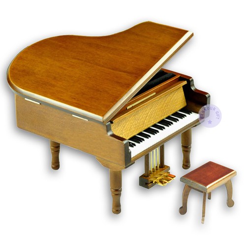 Brown wooden piano - brown, music
