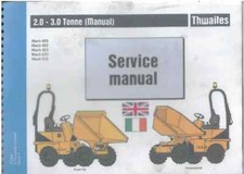 Thwaites Dumper Mach 420 422 423 570 573 Lubrication, Maintenance Service Manual