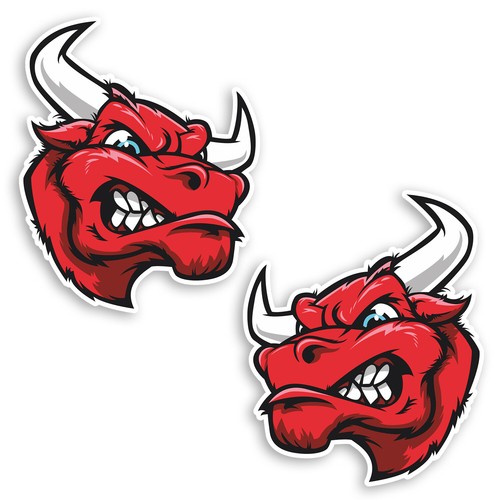 10cm red angry bull vinyl - 2,