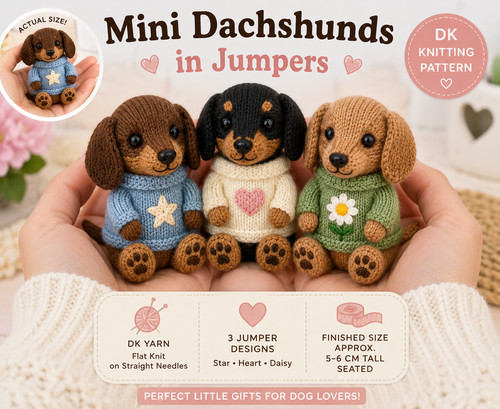 Dachshund knitting pattern - dachshund,