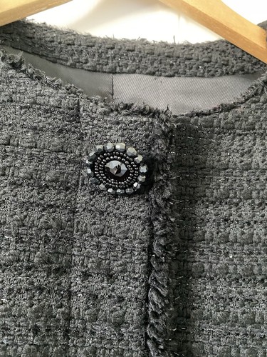 Zara black tweed - black, boucle