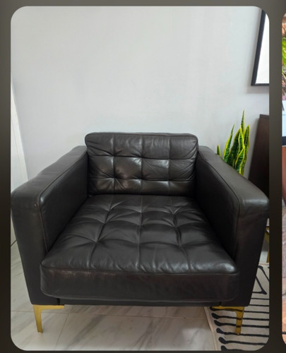 Ikea brown leather chair