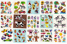 Vintage Sandylion Animal Bear Lion Cow Kromekote Glitter Stickers -You Choose