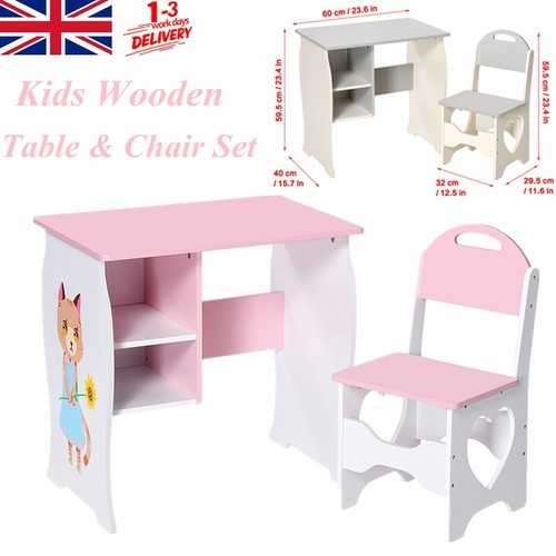 Wooden kids desk and chair - kids,