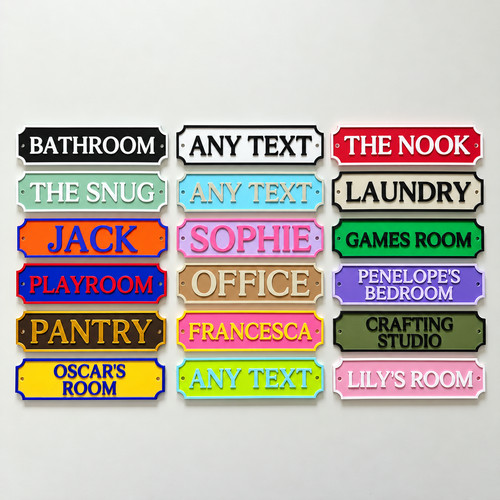 Personalised text sign - personalised,