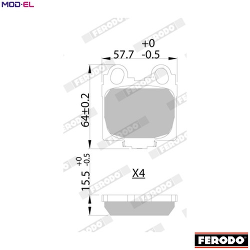 Brake pad set disc - pad,
