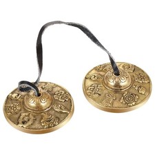 Tibetan Buddhist Tingsha Bells with Dragon Design - Large