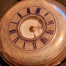 VICTORIAN HALF HUNTER  SILVER