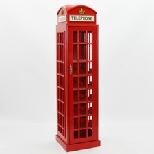 Drinks Cabinet  Drinks Bar  Iconic BT  Telephone Box Style   in Pillar Post Red