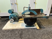 Vintage Bench Top Circular Saw with British Thomson-Houston Motor – Working