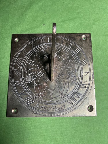 Vintage brass sundial 5cm - vintage,
