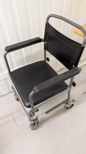 Attendant Mobile wheeled toilet shower commode chair wheelchair