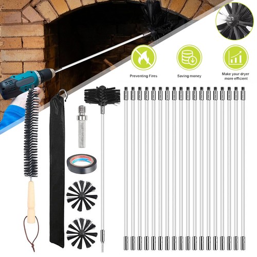 Chimney cleaning brush kit - cleaning,