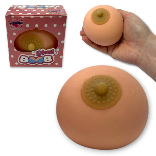 Squeezy boob stress ball - ball, 8cm