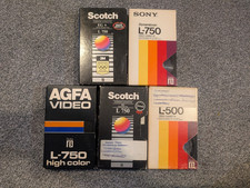 5 Blank Betamax Video Tapes