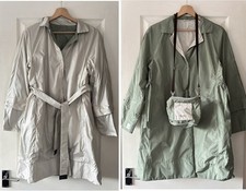 max mara coat 12 green cream reversible rain jacket longer length