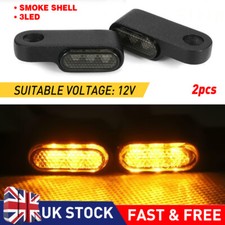 2X LED Motorcycle Turn Signals Indicator Amber Blinker Light Universal Mini Lamp