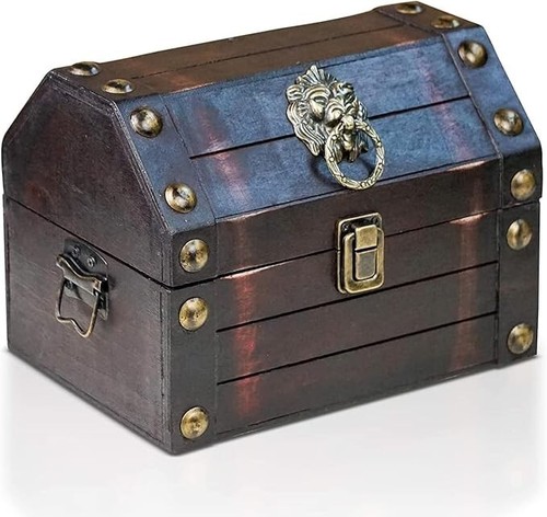 Wooden pirate treasure chest - pirate,