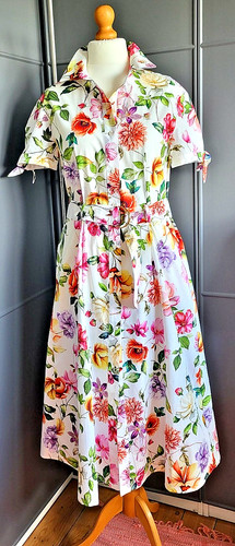 Zara floral 100 cotton midi - floral,