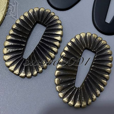 Thick Brass Seppa Black Gold Plated Pad Spacer For Japanese Katana Samurai Sword