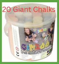 20 Giant Chalks Assorted Coloured Chalk Sidewalk Pavement Playground