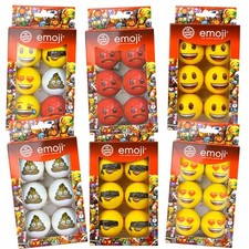 Emoji Golf Balls 6 Packs OFFICIAL Novelty Funny Joke Gift for Golfer Christmas