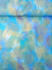 Blue Chromaticity Swirl Ring 100% Cotton - Robert Kaufman Fabric