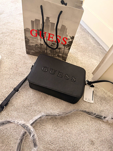 Guess black faux - guess, leather
