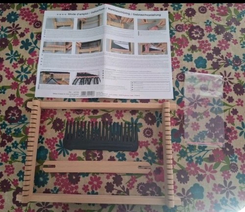 Wooden weaving loom kit with - loom,