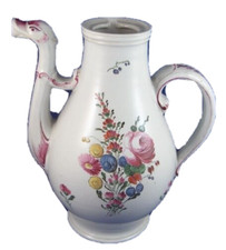 Antique 18thC Doccia Porcelain Coffee Pot Porzellan Kanne Italian Ginori Italy