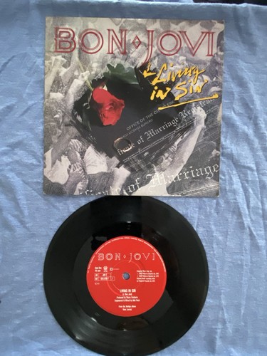 Bon jovi living sin - bon, 7”