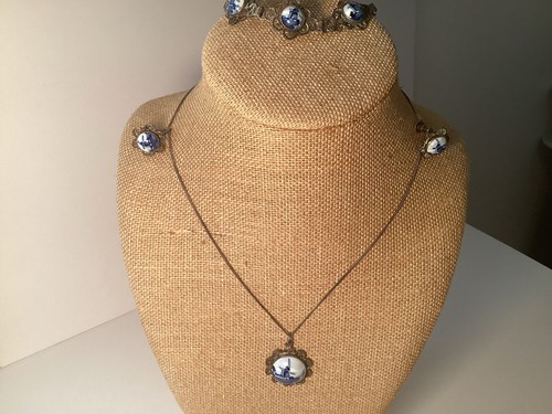 Sterling silver delft - delft, blue