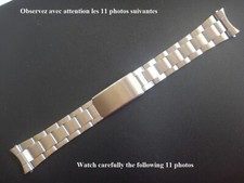 17, 19, OR 21mm SOLID "OYSTER" STEEL FOLDED ON LOOP FOLDING BRACELET