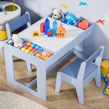 Kids Wooden Table and 2 Chairs