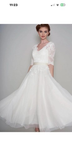 White tea length lace - lace, &