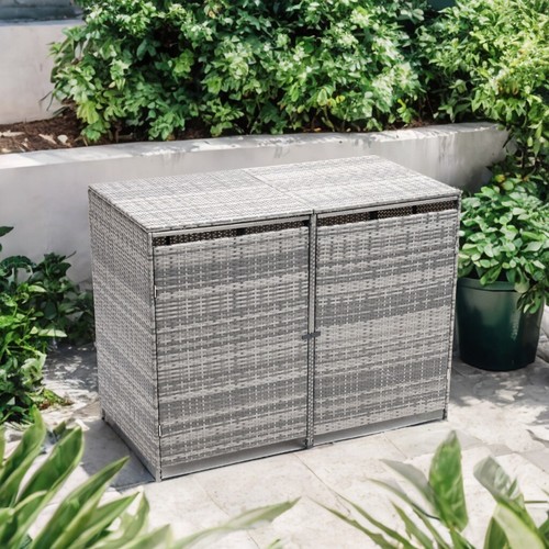Double wheelie bin store poly - double,