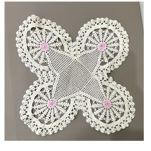 White pink floral - &,