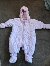 Baby girl Emile et rose pink all in one Polyester cotton snow suit 1 - 3 months