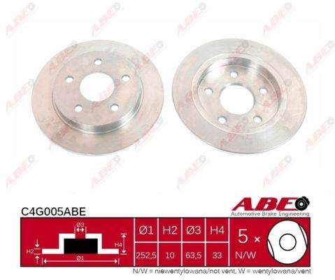 Brake disc for ford - 2x,