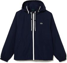 Lacoste Mens Jacket Blue Water Repellent Coat Size M L XL BH0540