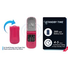 Unlocked Smallest Flip Phone Alarm Clock J30 Small Flip Phone For Working
