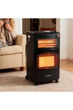 Indoor Calor Gas Fire Butane Cabinet Heater with Regulator and Hose Black 4.2KW 
