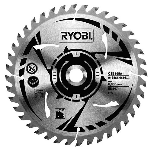Ryobi 165mm 16b - 165mm, 40t